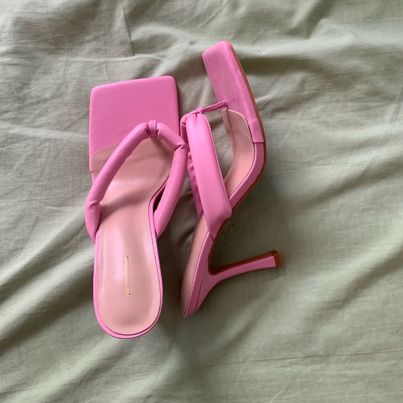 Pink Heeled Sandals - Picture 2 of 2